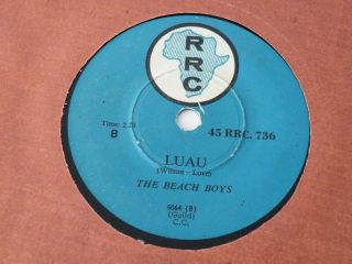 THE BEACH BOYS ' SURFIN ' SAFARI / LUAU ' 45 SOUTH AFRICA RRC RECORDS 1962 RARE 2