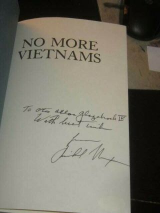 Richard Nixon Autographed " No More Vietnams " Book President Of The Usa Jsa