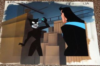 Batman Animated Series Cel Catwoman Nighwing Jewel OBG 2