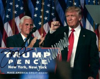 Donald Trump Mike Pence Signed 8x10 Photo Autographed,