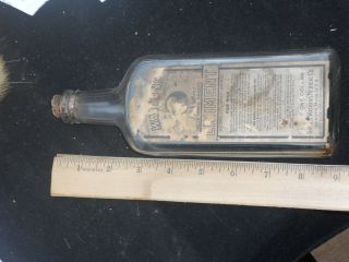 Vintage 1890 WATKINS LINIMENT w/ OPIUM Medicine Bottle For MAN or BEAST 7