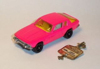 Corgi Toys Rockets Vintage D906 Jensen Interceptor Florescent Pink -
