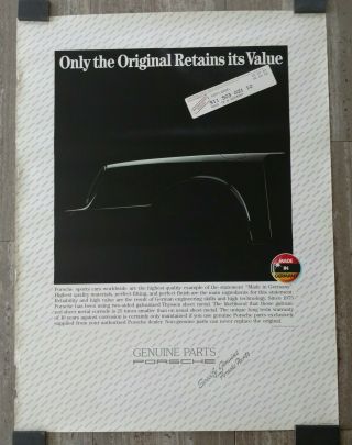" Porsche Parts " Factory Poster,  Printed 1989