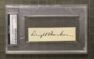 President Dwight D.  Eisenhower Signed Cut Autographed Psa/dna Auto