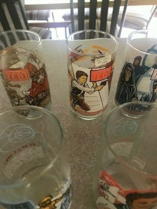 Star Wars Vintage Burger King Drinking Glasses set of 7 4