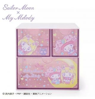 Sailor Moon X My Melody Sanrio Drawer Chest 25th Limited Rare Japan F/s