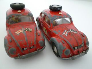Vintage Triang Spot On 195 Volkswagen Beetle Rally Car Pair Issued 1963