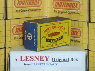 Matchbox Lesney Chevrolet Impala 57b Model Type C Empty Box