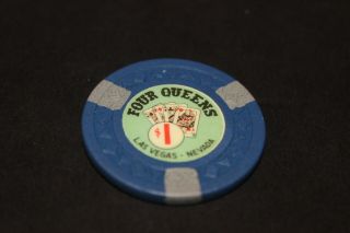 Rare 4 Queens $1 Casino Chip Las Vegas Rated C