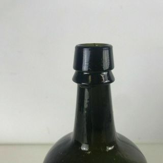 Antique Clarke & White York Spring Bottle in Dark Green Olive 3