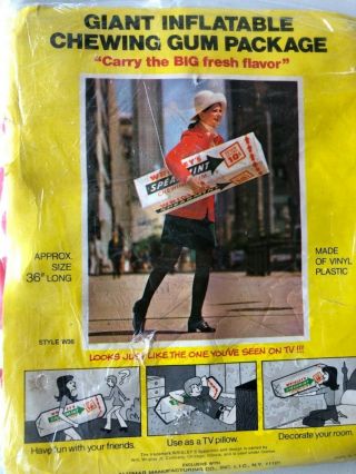 Wrigley’s Giant Inflatable Chewing Gum Package - 3’ Long - 1970’s