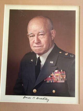 General of the Army Omar N.  Bradley autographed 8 X 10 Color Photo. 2