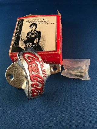 Vintage Old Fashioned Coca Cola Bottle Opener Wall Mount.  Collectable Nib