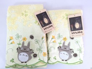 My Neighbor Totoro Face & Hand Towel Set Cotton 100 100318 Studio Ghibli Japan