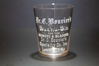Pre Pro Prohibition Shot Glass Dr Bouviers Buchu Gin