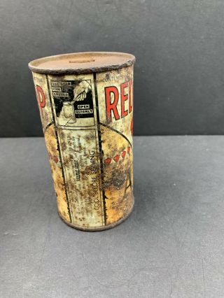 Red Top Ale Opening Instructional Tough RARE Flat Top Can,  Cincinnati,  Ohio 4