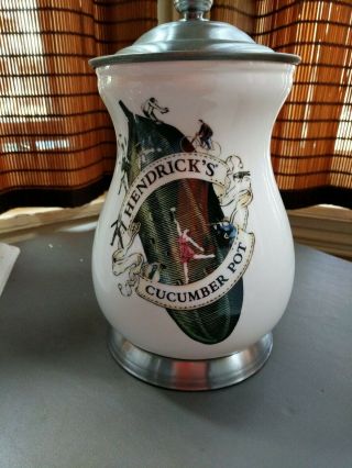 Hendricks Botanical Gin Cucumber Pot Barware Restaurant Advertising Art Noveau 2