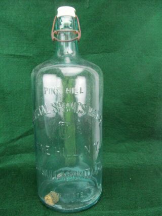 Pine Hill Crystal Springs Water,  Pine Hill,  N.  Y.  Catskill Mountains Bottle