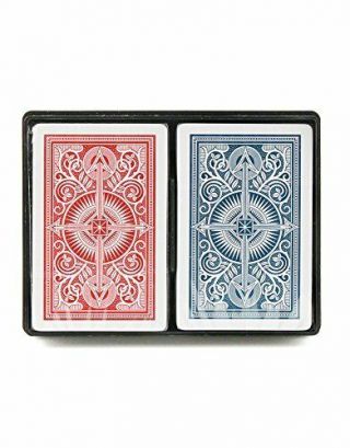 KEM Arrow Red and Blue,  Bridge Size - Standard Index Playing Cards Pack of 2 2