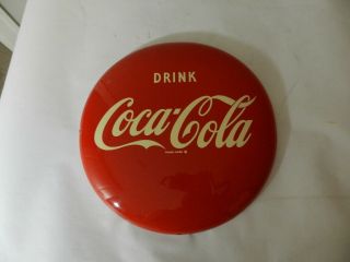 Vintage Advertising Sign - 12 In.  Coca - Cola Button Sign - Vintage Drive In - Diner