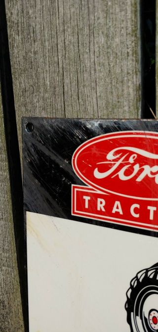 FORD TRACTOR & DEARBORN FARM EQUIPMENT Metal Sign Dealer Sales Service VINTAGE 4