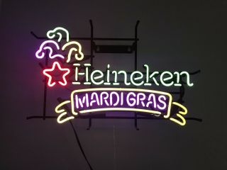 Heineken Mardigras Neon Sign.  Great