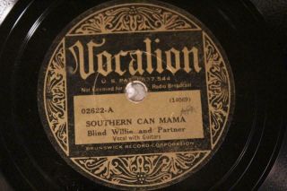 Blues Blind Willie Mctell Southern Can Mama / It 