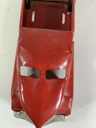 Vintage Buddy L Fire Department Emergency Truck Red Pressed Steel Toy As - Is 4