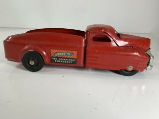 Vintage Buddy L Fire Department Emergency Truck Red Pressed Steel Toy As - Is 5