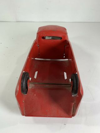 Vintage Buddy L Fire Department Emergency Truck Red Pressed Steel Toy As - Is 6