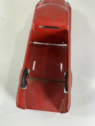 Vintage Buddy L Fire Department Emergency Truck Red Pressed Steel Toy As - Is 7