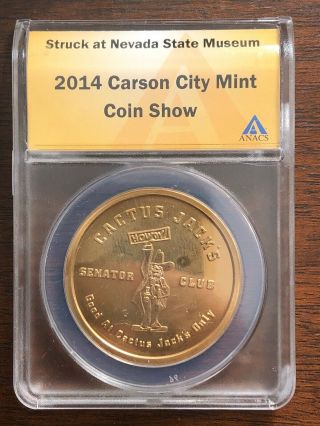 Anacs Sample,  Struck At Nevada State Museum,  2014 Carson City,  Coin Show,