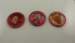 Anna Nicole Smith $5.  00 Dollar Gaming Token Set Of 3 Ltd Palms Casino Playboy