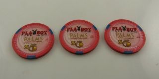 Anna Nicole Smith $5.  00 dollar gaming token set of 3 LTD Palms Casino Playboy 2