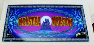 Vintage Igt/universal Studios Monster Mansion Slot Machine Backglass 17 " X 9 "