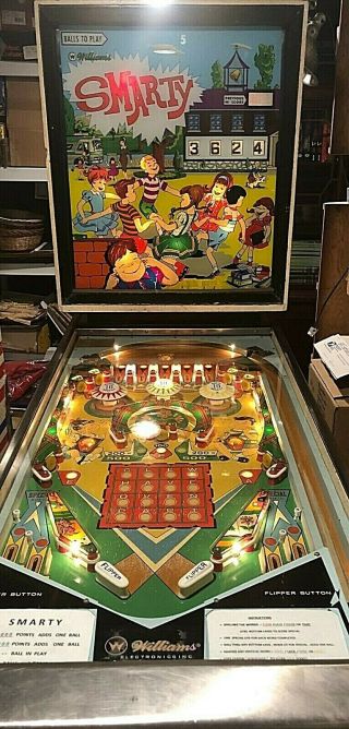 " Smarty " Pinball Machine 1968 Williams Classic Add - A - Ball Arcade Em Fun Game