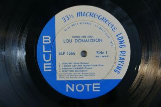 LOU DONALDSON ' SWING AND SOUL ' BLP 1566.  RVGs,  BEADED RIM.  NM 5