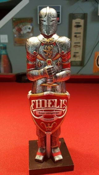 And Rare Fidelis Brewing " Knight In Armor " Beer Tap Handle