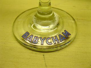 Vintage Set of 6 BABYCHAM Champagne Glasses Gold Rims England 1960s EUC 5