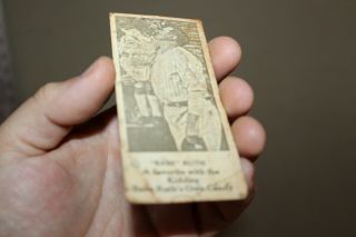 RARE 1920s BABE RUTH CANDY BASEBALL CARD COLLECT ALL 6 TO GET A SIGNED FAVORITE 2
