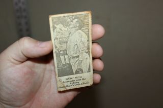 RARE 1920s BABE RUTH CANDY BASEBALL CARD COLLECT ALL 6 TO GET A SIGNED FAVORITE 3