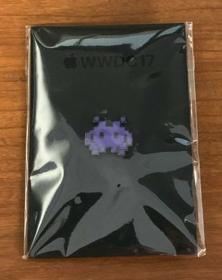 Apple Wwdc 2017 Enamel Pin - Space Invader - Collectable - Wwdc17