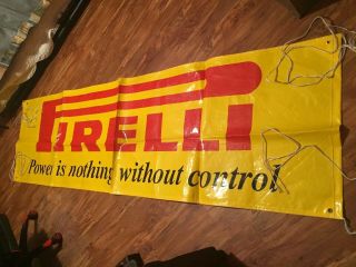 Vintage Pirelli Tires Advertising Banner
