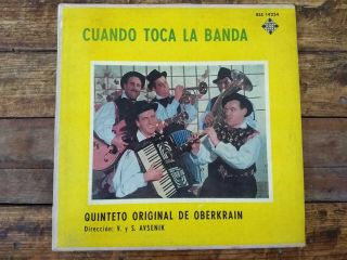 Oberkrainer Quintett Avsenik Cuando Toca La Banda Sehr Selten Argentinien Lp
