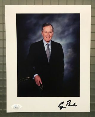 President George H.  W.  Bush Signed 8x10 Photo Autographed Auto Jsa Loa