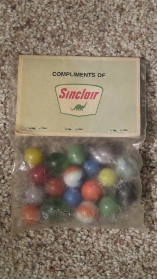 Vintage Sinclair H - C Gasoline Oil Advertising Sample Marbles NOS 2