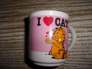 Vintage Garfield Coffee Mug Cup 1978 I Love Cats They 