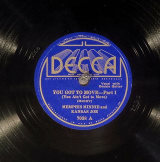 78 Rpm - - Memphis Minnie And Kansas Joe,  Decca 7038,  E - /ee,  Blues