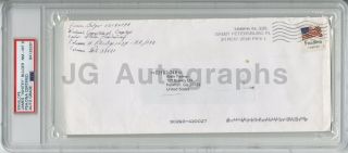 Whitey Bulger - Notorious Mobster - Scarce Autographed Envelope Sent From Prison