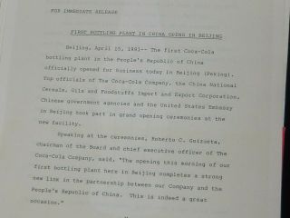 1981 CHINA PRESS RELEASE KIT BEIJING PLANT OPENING GREAT PHOTOS 5